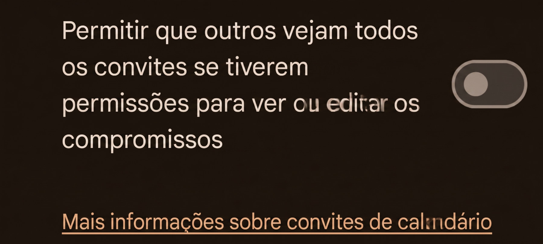 Interface de definições em modo escuro com texto em neerlandês e um botão de alternância desativado à direita.