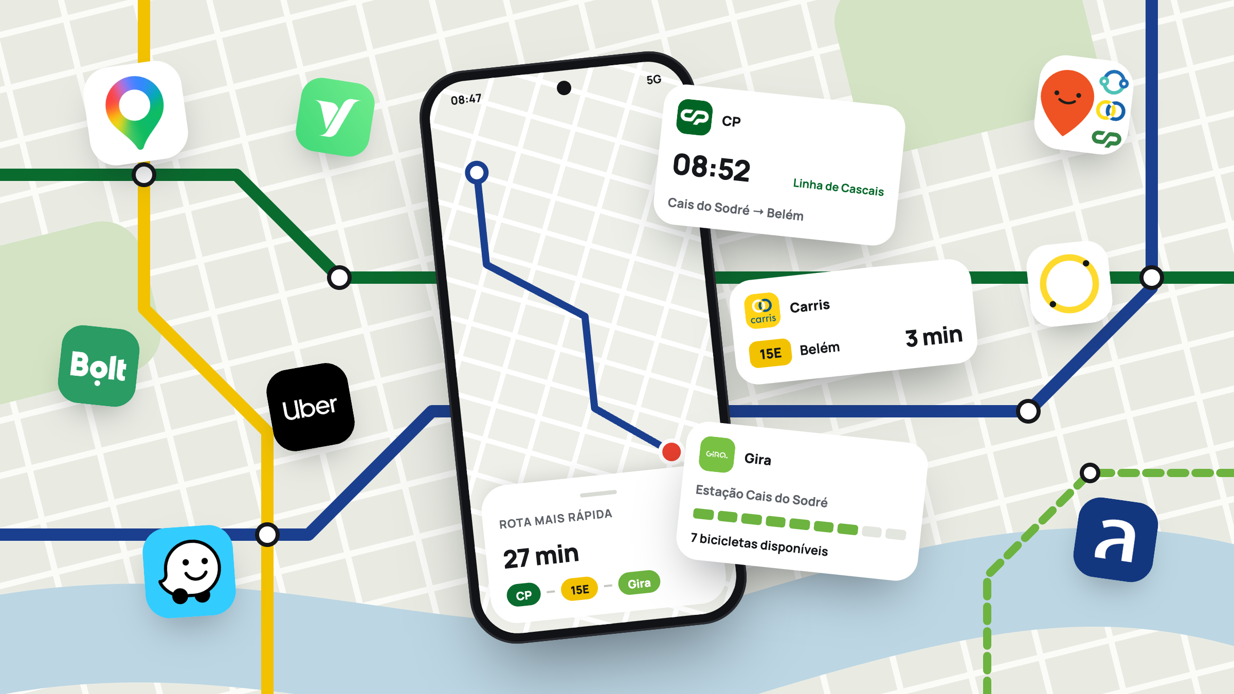 Apps de transportes em Portugal: como deslocar-me com o telemóvel